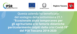 PSR Toscana 2014-2020 a sostegno Covid-19